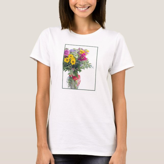 T-shirt Bouquet de fleurs coupées (Devant)
