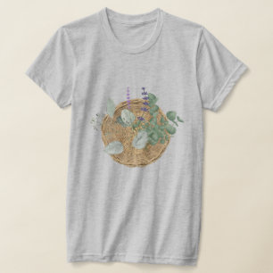 T-shirt Bouquet de fleurs dans le panier