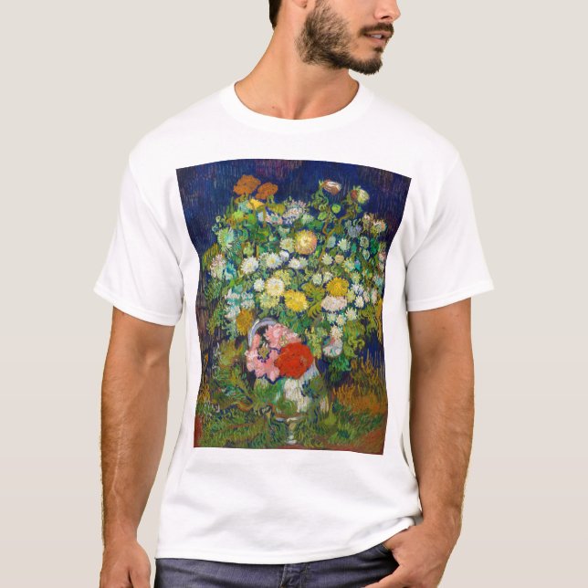 T-shirt Bouquet de fleurs dans un Vase, Van Gogh (Devant)
