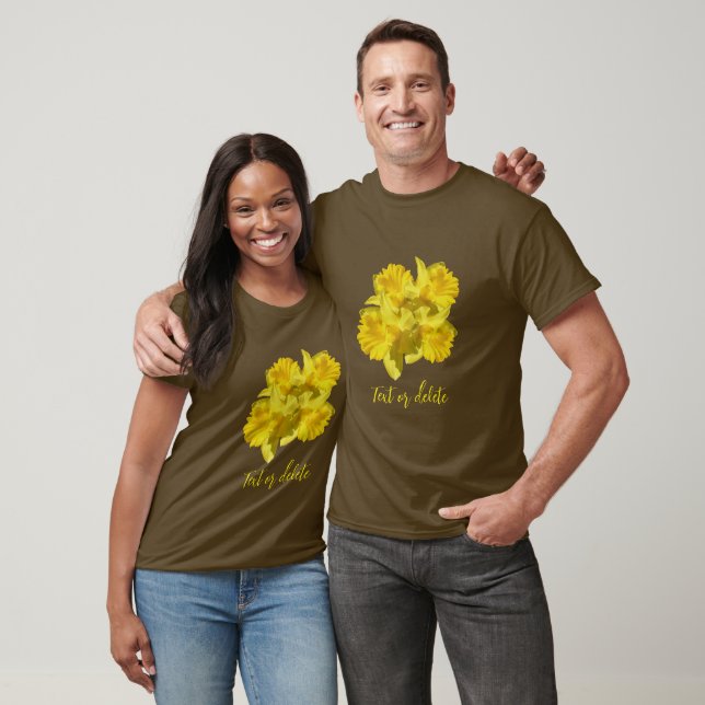 T-shirt Bouquet de fleurs de jonquilles jaunes personnalis (Unisexe)