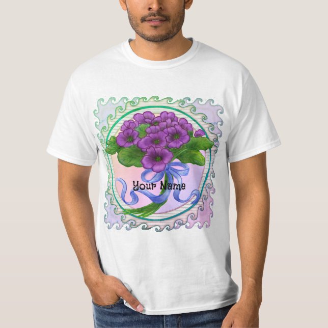 T-shirt Bouquet de fleurs de violettes (Devant)