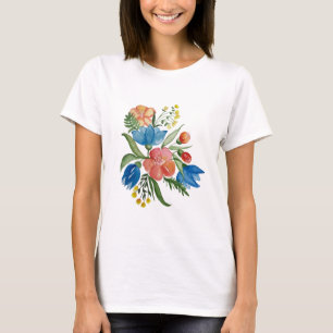 T-shirt Bouquet de fleurs multicolores