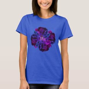 T-shirt Bouquet de fleurs Roses violettes Art Abstrait