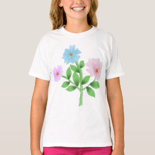 T-shirt Bouquet de fleurs sauvages à l'aquarelle éthérée -