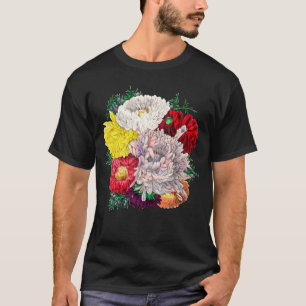 T-shirt Bouquet de fleurs sauvages botaniques vintage vibr