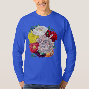 T-shirt Bouquet de fleurs sauvages botaniques vintage vibr