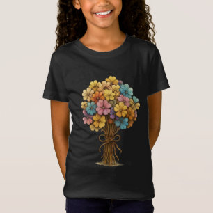 T-Shirt Bouquet de fleurs sauvages colorées Art capricieux