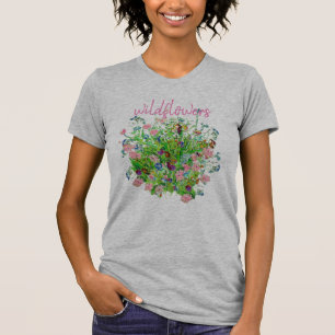 T-shirt Bouquet de fleurs sauvages gris shirt