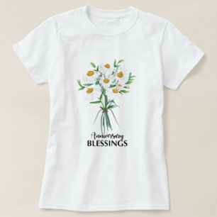 T-shirt Bouquet de marguerites pour bénédictions d'anniver