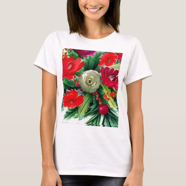 T-shirt Bouquet de Noël (Devant)