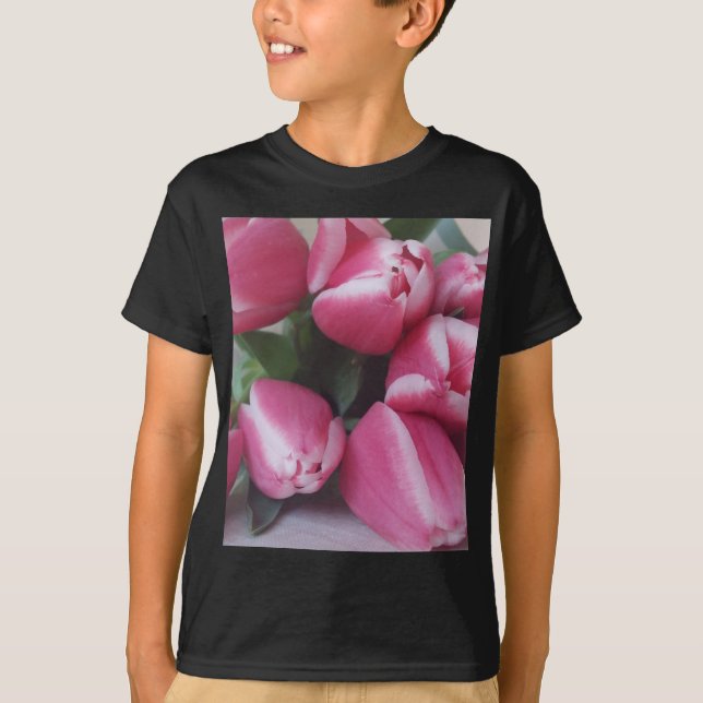 T-shirt Bouquet de Pink Tulips, Flowers (Devant)