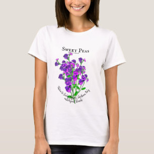 T-shirt Bouquet de pois de senteur violets par un artiste