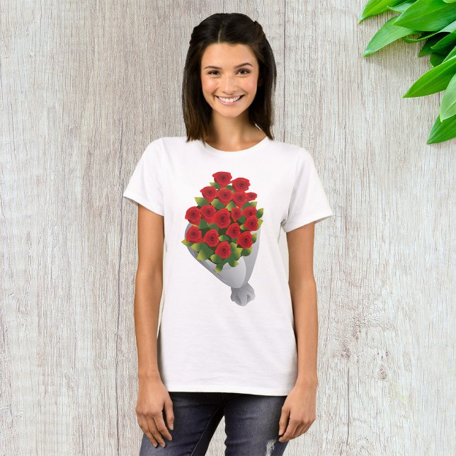 T-shirt Bouquet De Roses Rouges (Créateur téléchargé)