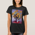 T-shirt Bouquet de tournesols de Claude Monet, Art Vintage<br><div class="desc">Bouquet of Sunflowers (1881) de Claude Monet est un vintage impressionniste peinture à la morue florale d'art. Fleurs jaunes fleuries du jardin. Un bouquet de tournesol de saison estivale dans un vase. À propos de l'artiste : Claude Monet (1840-1926) est un fondateur du mouvement de peinture impressionniste française, dont la...</div>