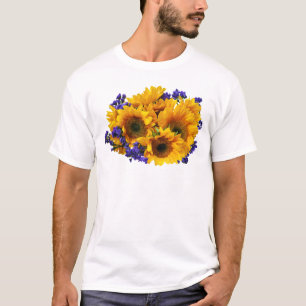 T-shirt Bouquet de tournesols et de statice pourpre