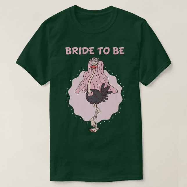 T-shirt Bouquet d'oiseaux de future mariée pour enterremen (Design devant)