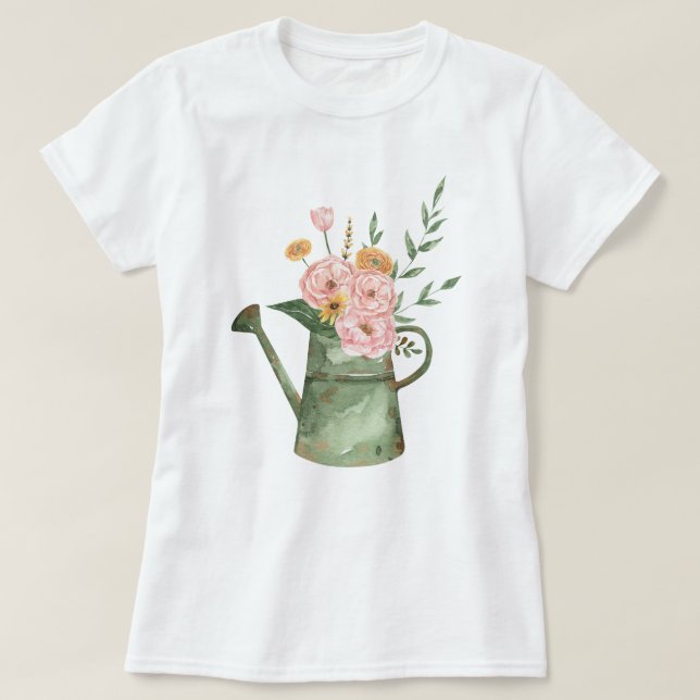 T-shirt Bouquet floral aquarelle (Design devant)