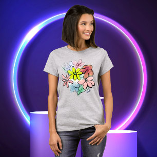 T-shirt Bouquet joli et fleuri pour femmes
