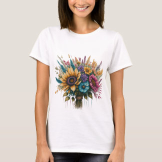 T-shirt Bouquet "Rainbow Blooms"
