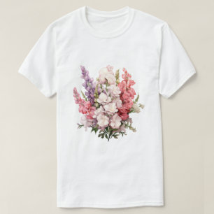T-shirt Bouquet rose Design Artistique Conceptuel