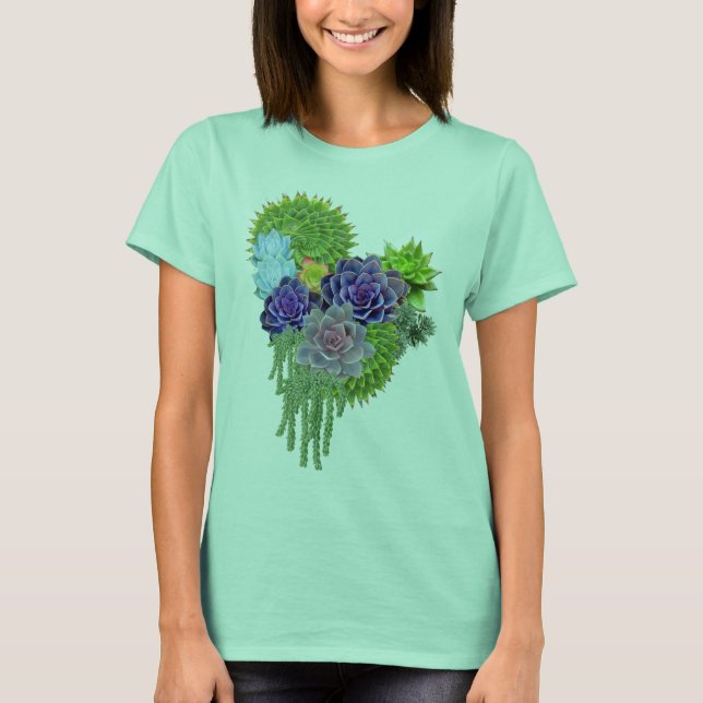 T-shirt Bouquet Succulent-mariage (Devant)