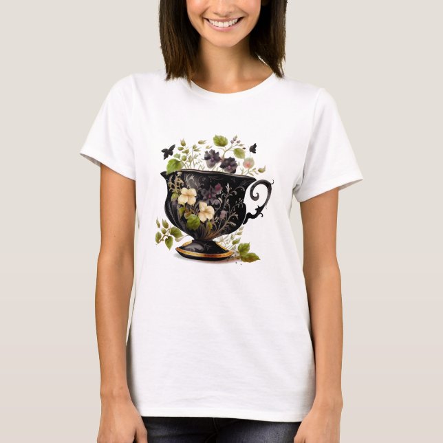 T-shirt Bouquet vintage Teacup Floral (Devant)