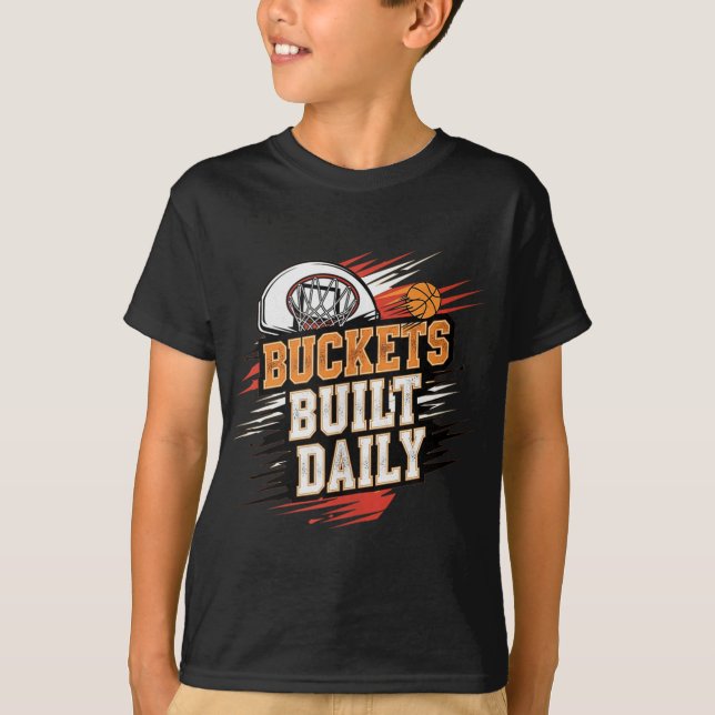 T-shirt Bouquets construits quotidiennement Basketball Mot (Devant)