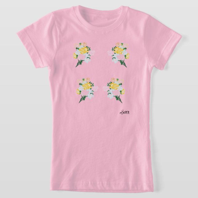 T-Shirt : bouquets de fleurs (Poser)