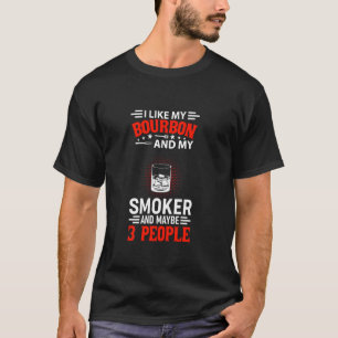 T-shirt Bourban & BBQ Barbeque Grill Chef Maître de Grill