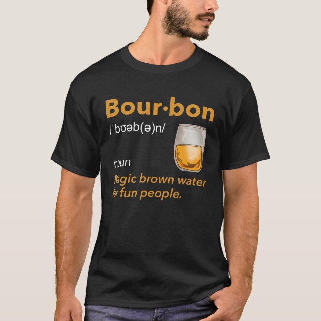 T-shirt Bourbon Definition Whiskey Drinking Quote  Idea  1 (Devant)