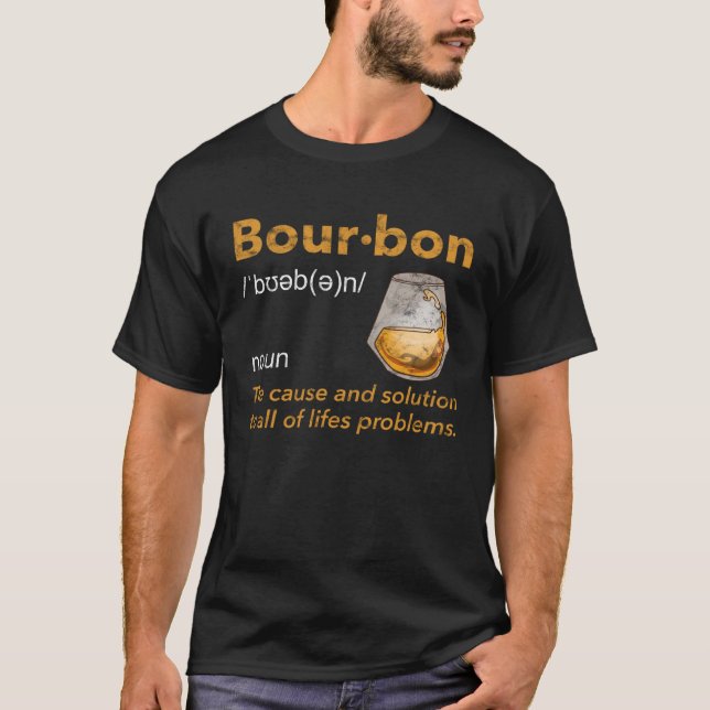 T-shirt Bourbon Definition Whiskey Drinking Quote  Idea  3 (Devant)