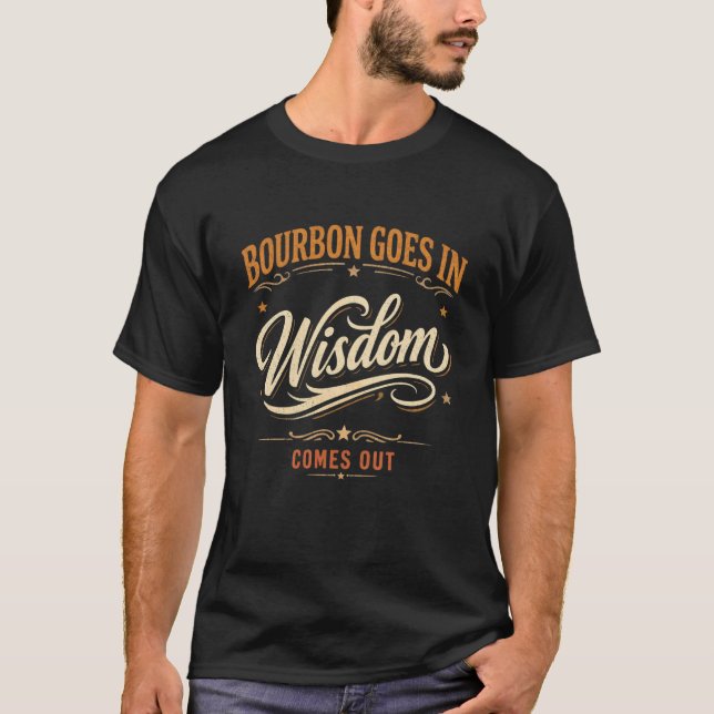 T-shirt Bourbon Entre, Sagesse Sort  (Devant)