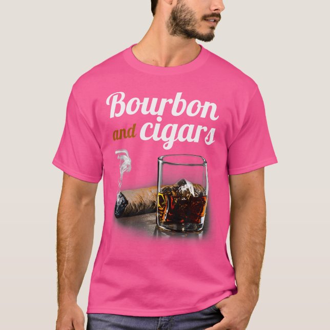 T-shirt Bourbon et cigare super fumer (Devant)