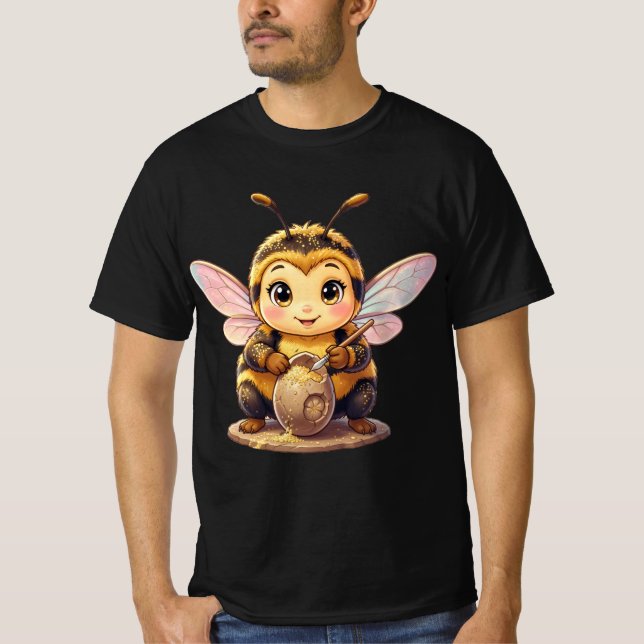 T-shirt Bourdon doré en danse fleurie.10 (Devant)