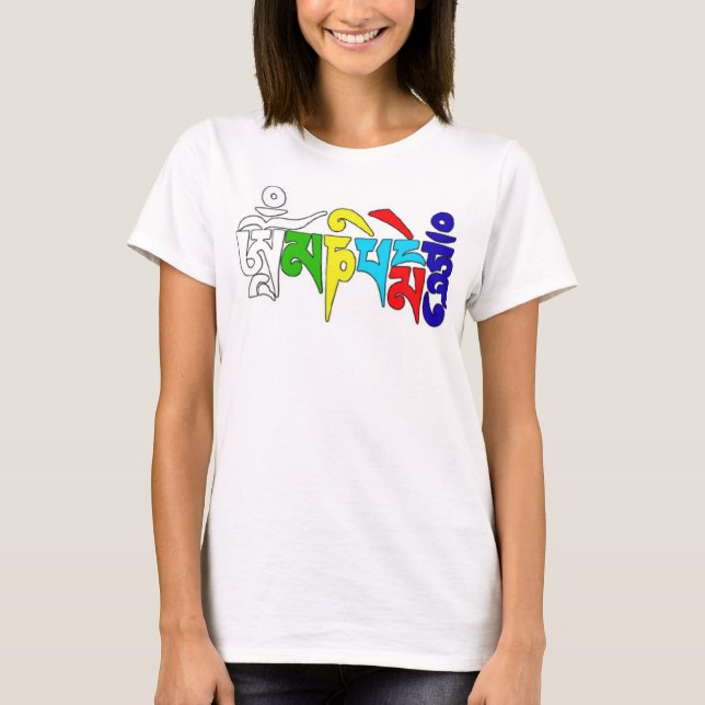 T-shirt bourdonnement de padme de l'OM mani (Devant)