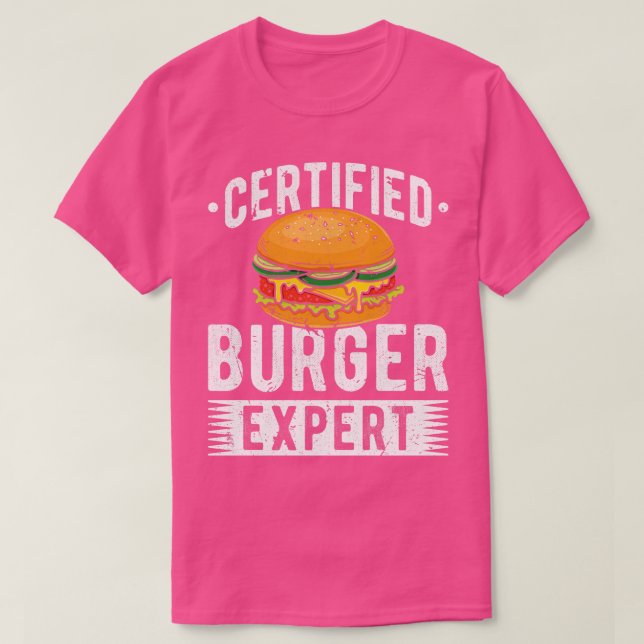 T-shirt Bourgeois expert en hamburger reconnu (Design devant)