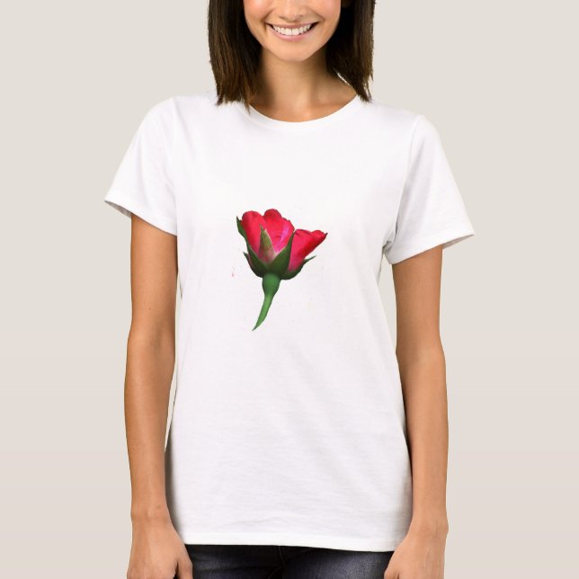 T-shirt Bourgeon rose (Devant)