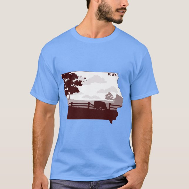 T-shirt Bourgogne Iowa (Devant)