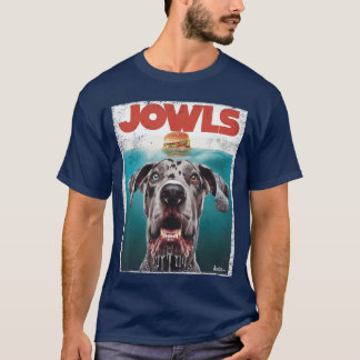 T-shirt Bourrelet de Dogue Allemand Merle Patte Œil Bleu M