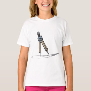 T-shirt Boussole de Dessin Outil de Géométrie de Dessin