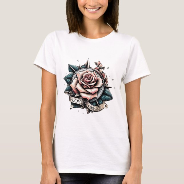 T-shirt Boussole du coeur : Bliss de guide" (Devant)