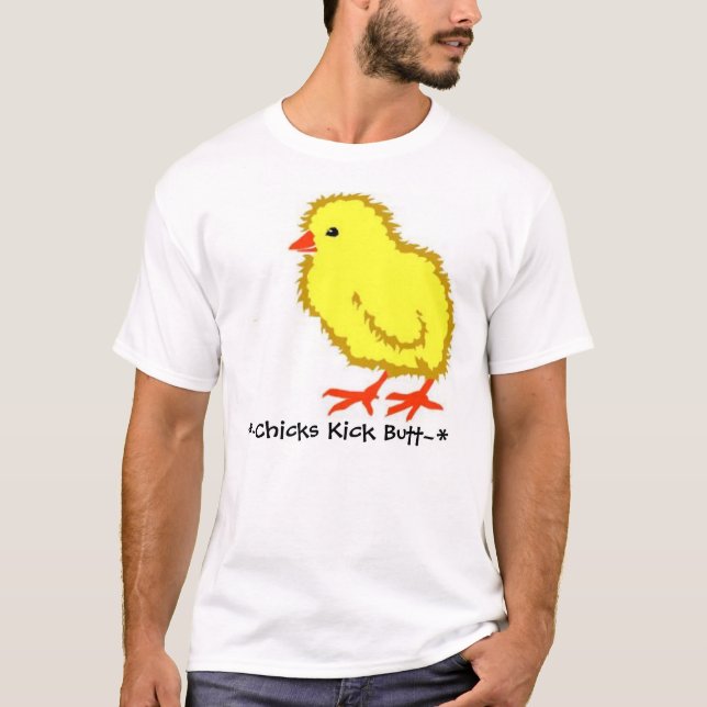 T-shirt Bout de coup-de-pied de poussins ! (Devant)
