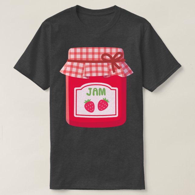 T-shirt Bouteille classique de confiture de fraise (Design devant)