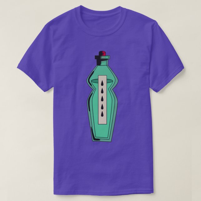 T-shirt Bouteille courbe d'alchimie (Design devant)