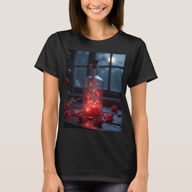 T-shirt Bouteille d'amour enchantée (Devant)