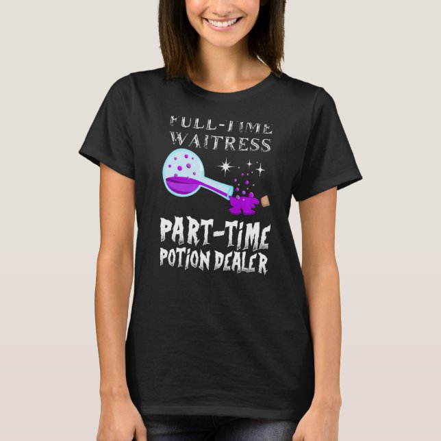 T-shirt Bouteille de potion Costume de serveuse gothique H (Devant)