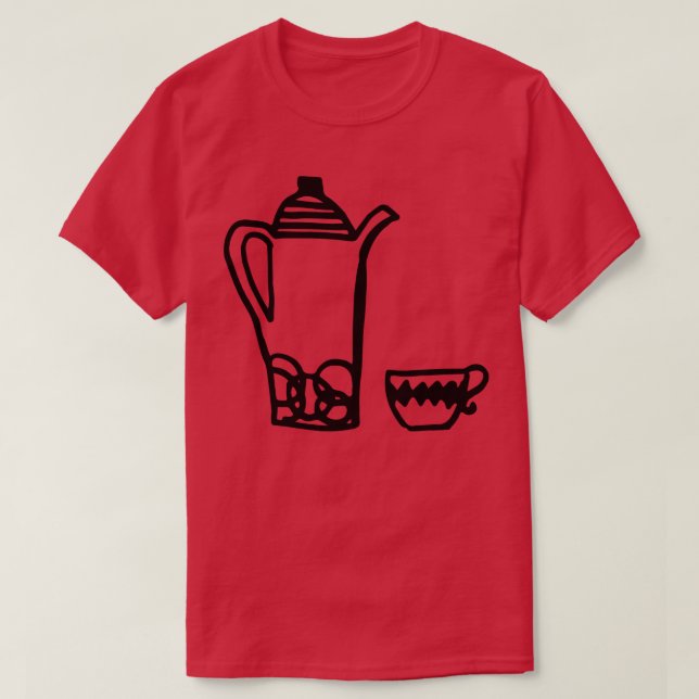 T-shirt Bouteille de thé rétro (Design devant)