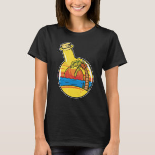 T-shirt Bouteille d'été Plage traditionnelle Tatouage Arti