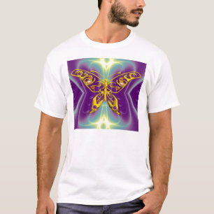 T-shirt BOUTEILLE D'OR, Vagues Fractées Vert Violet