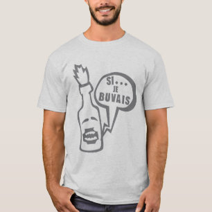 T-shirt bouteille_humour_si_je_buvais_bulle_alcool